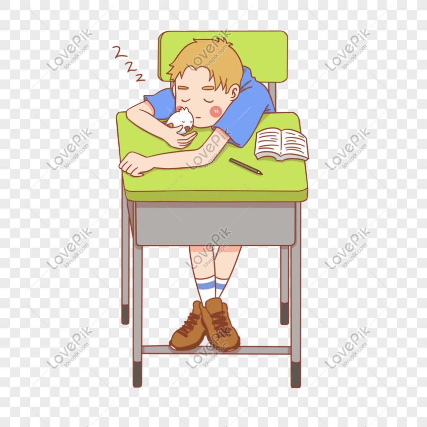 Hand Drawn Student Sleeping Illustration Png Image Picture Free