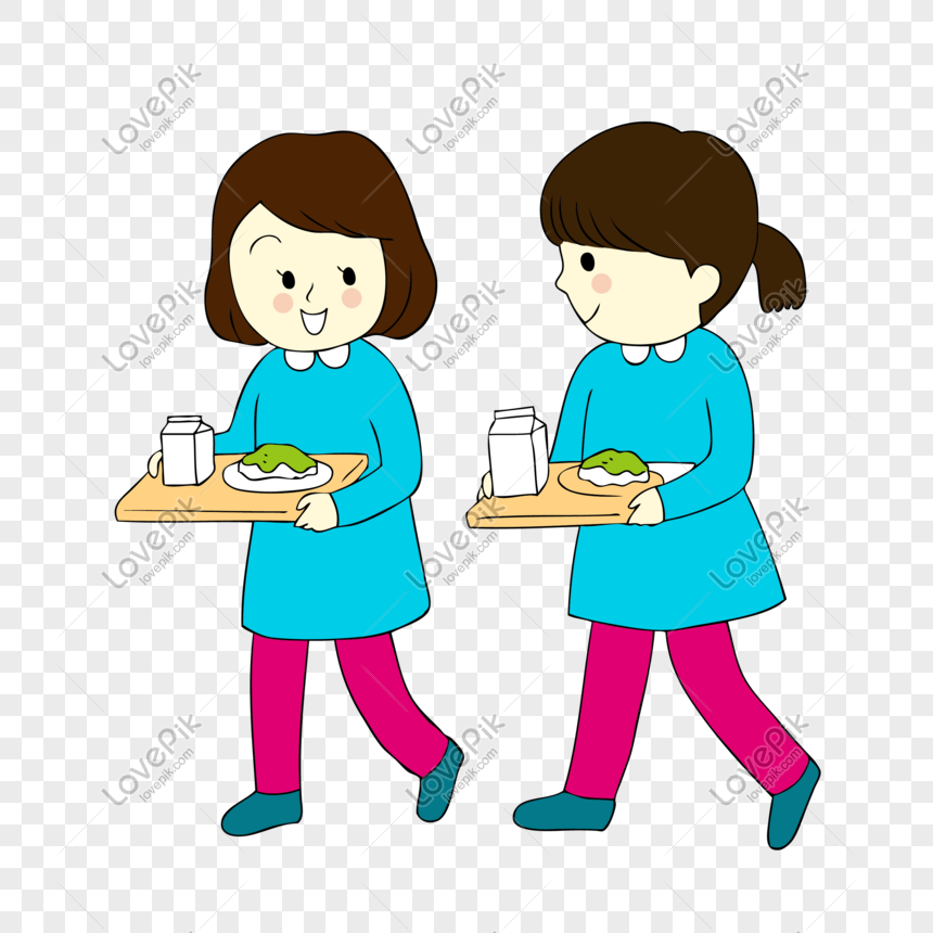 School Day Cartoon Student Eating Breakfast PNG Image Free Download And  Clipart Image For Free Download - Lovepik | 611141341
