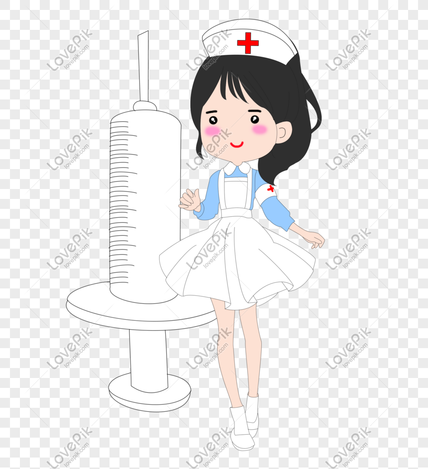 Medical Cute Injection Nurse Hand Drawn Vector PNG Transparent And Clipart  Image For Free Download - Lovepik | 611144786