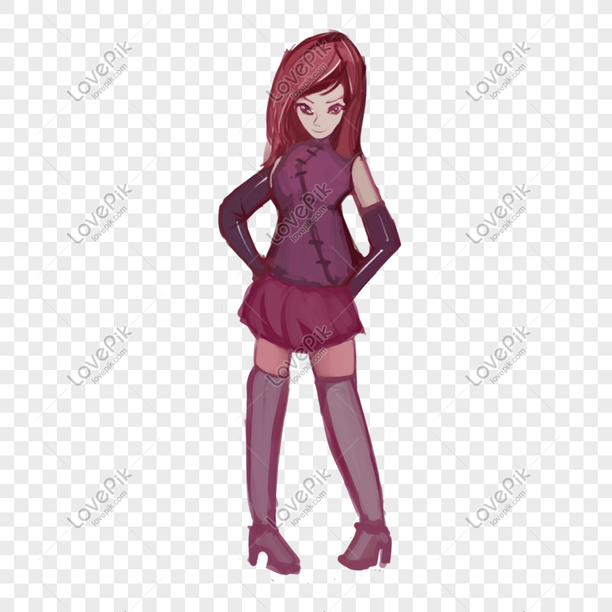 Fashion Anime Girl Vector Illustration Png Png Image Psd File Free Download Lovepik