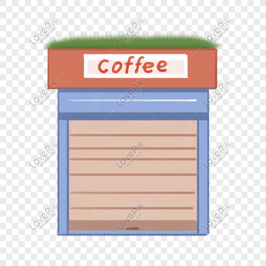 Cartoon Small Fresh Coffee Shop House Download Free PNG And Clipart Image  For Free Download - Lovepik | 611144239