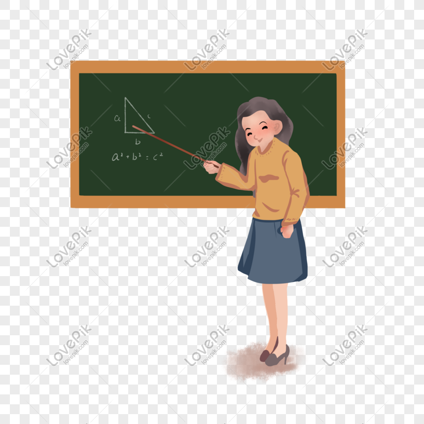 Teachers Day Teacher Cute Cartoon Character, Teacher's Day, Math 