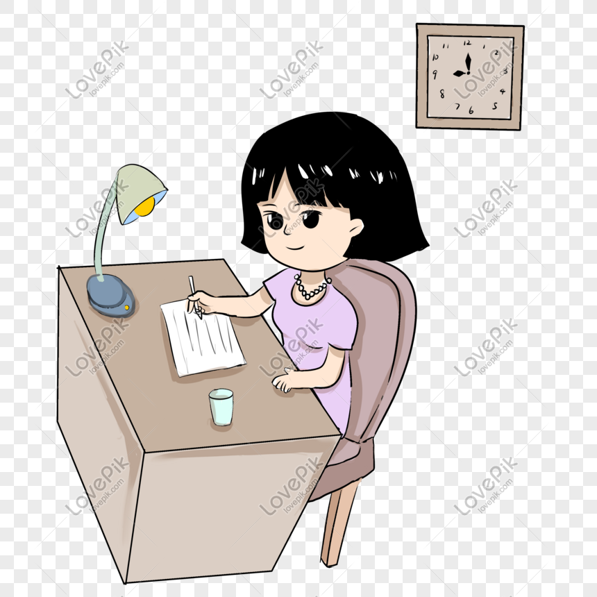 Hand Drawn Female Teacher Batch Job Illustration Free PNG And Clipart ...