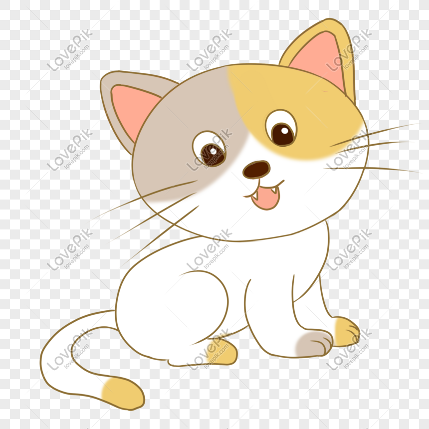 Mèo Hoạt Hình Mèo Con Dễ Thương Trong Sắc Thái Màu Hồng Và Vàng Trên Nền  Màu Xanh Hình minh họa Sẵn có - Tải xuống Hình ảnh Ngay bây giờ - iStock