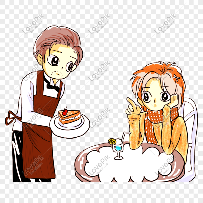 Western Restaurant Cartoon Beauty Ordering Waiter Cartoon Illust PNG White  Transparent And Clipart Image For Free Download - Lovepik | 611174102