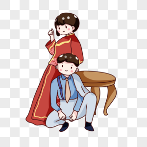 Hand Drawn Cartoon Cute Chinese Wedding PNG Image & PSD File Free ...