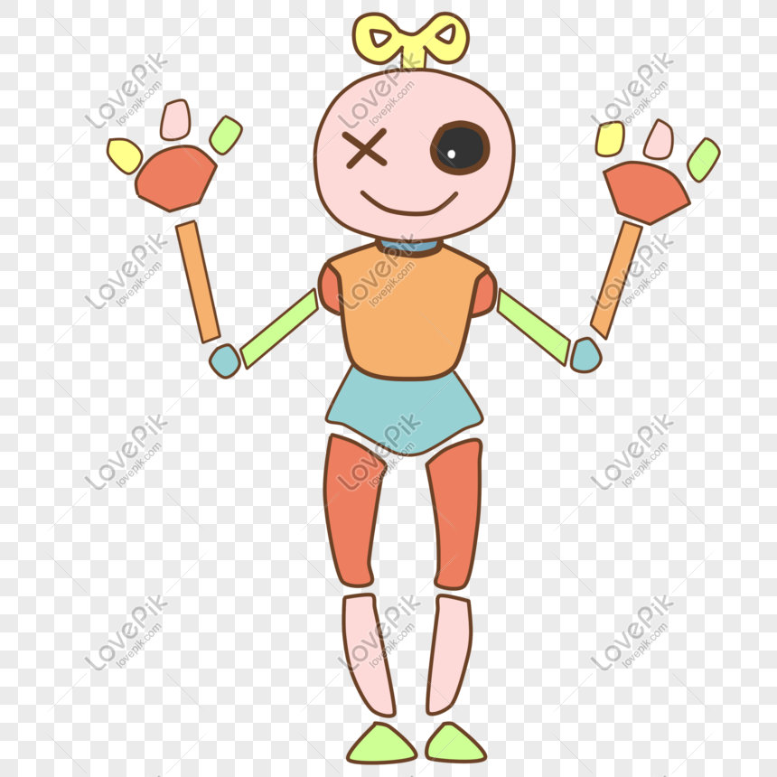 Cartoon Dancing Robot Vector Larawan_Numero ng Graphics_Format ng ...