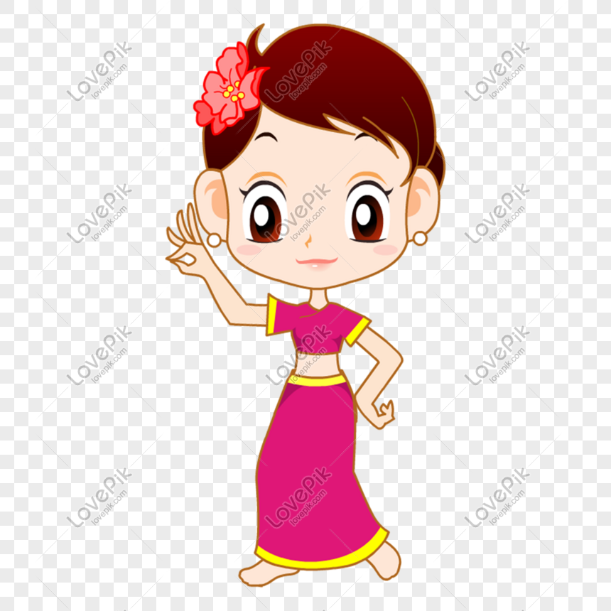 Cute Yi Girl Dancing Peacock Dance PNG White Transparent And Clipart Image  For Free Download - Lovepik | 611194692