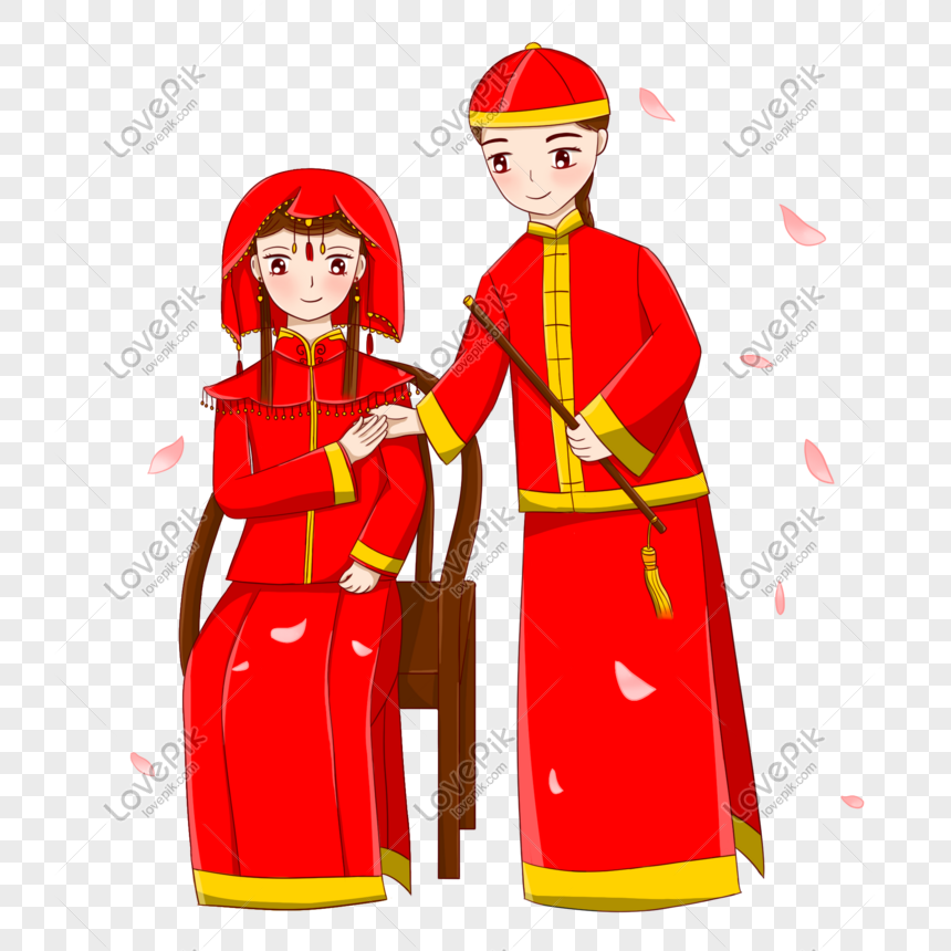 Chinese Wedding Provokes Red Hijab Png Image Psd File Free Download Lovepik 611191343