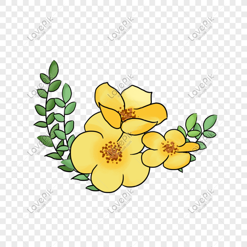 美しい新鮮な黄色い花の手描きイラストイメージ グラフィックス Id Prf画像フォーマットpsd Jp Lovepik Com