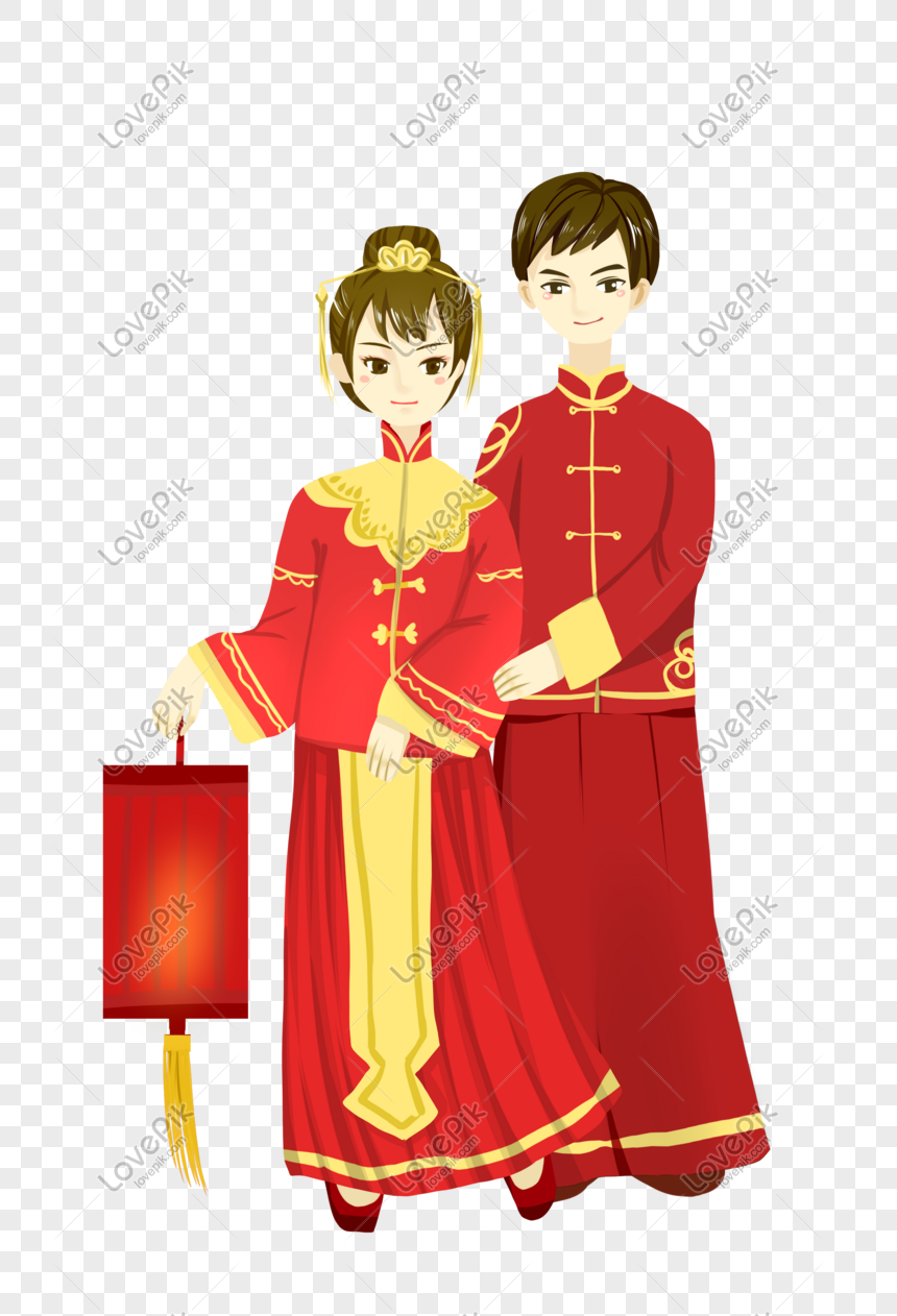 Chinese Style Wedding Cartoon Character Illustration PNG Picture And  Clipart Image For Free Download - Lovepik | 611205495