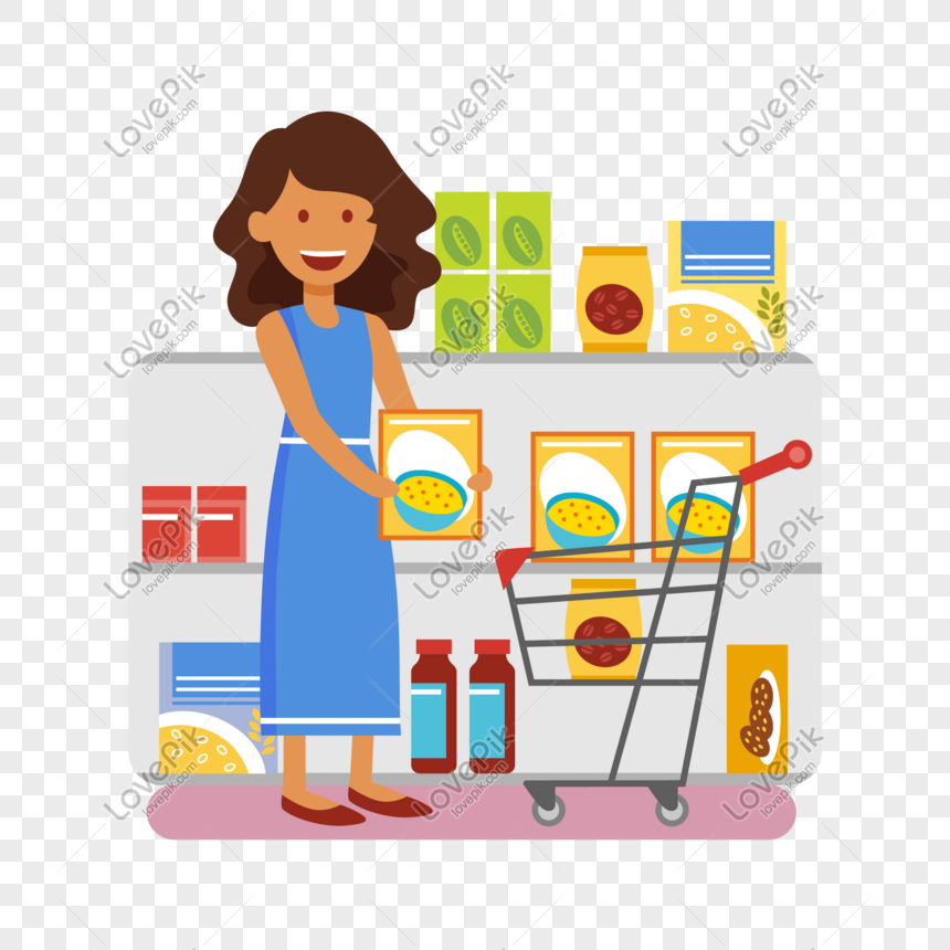 Vector Cartoon Supermarket Mall Shopping Scene PNG Picture And Clipart  Image For Free Download - Lovepik | 611194395