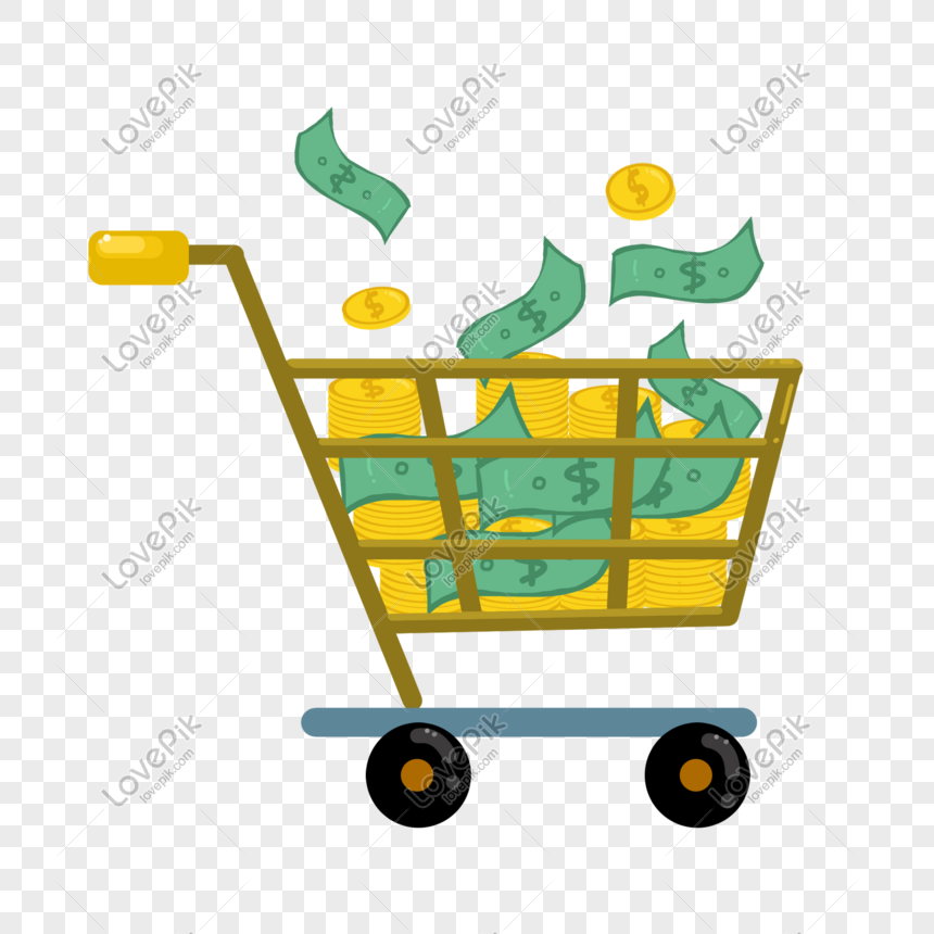 Coin Shopping Cart Cartoon Vector PNG Transparent Image And Clipart Image  For Free Download - Lovepik | 611206107
