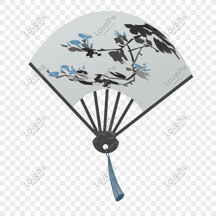 Chinese Style Antique Ink Folding Fan PNG Picture And Clipart Image For ...