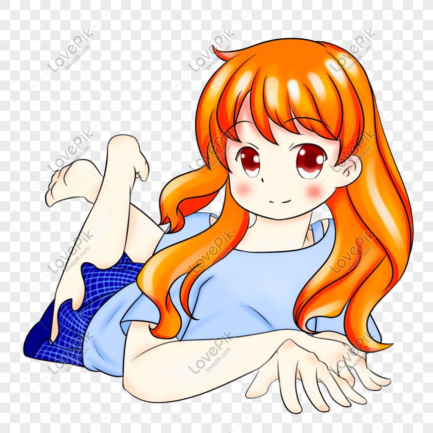 Hand Painted Anime Character Female Squatting Png Material Free PNG And  Clipart Image For Free Download - Lovepik | 611216439