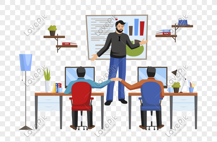 Office team atmosphere free map, Friends, brother, boss png transparent background