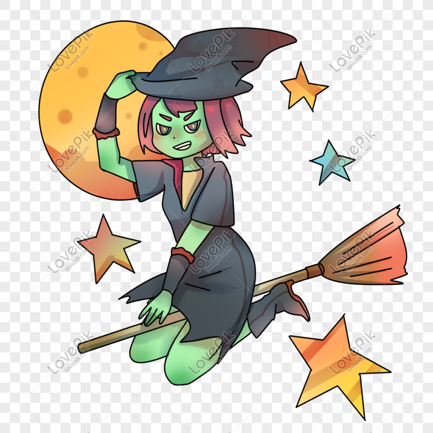 Cartoon Witch Halloween Dress Up Free PNG And Clipart Image For Free  Download - Lovepik | 611241579