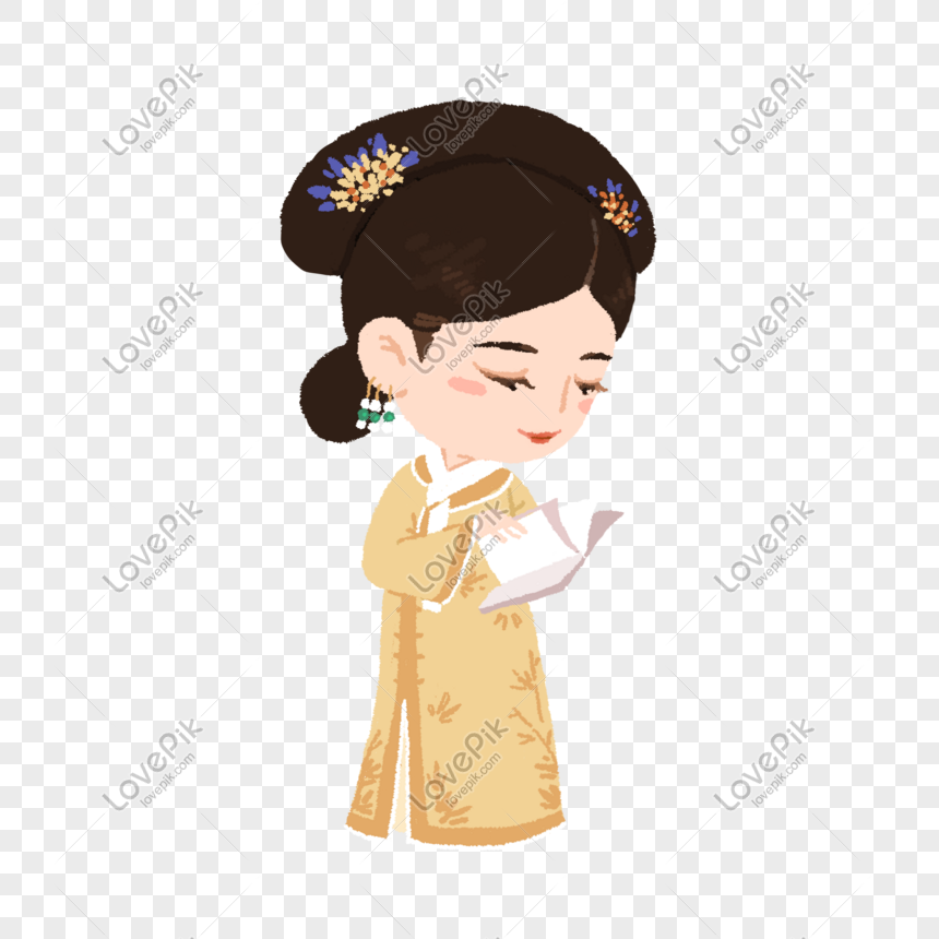 Costume Character Ancient Emperor 嫔妃 Cute Cartoon Illustration, Costume ...