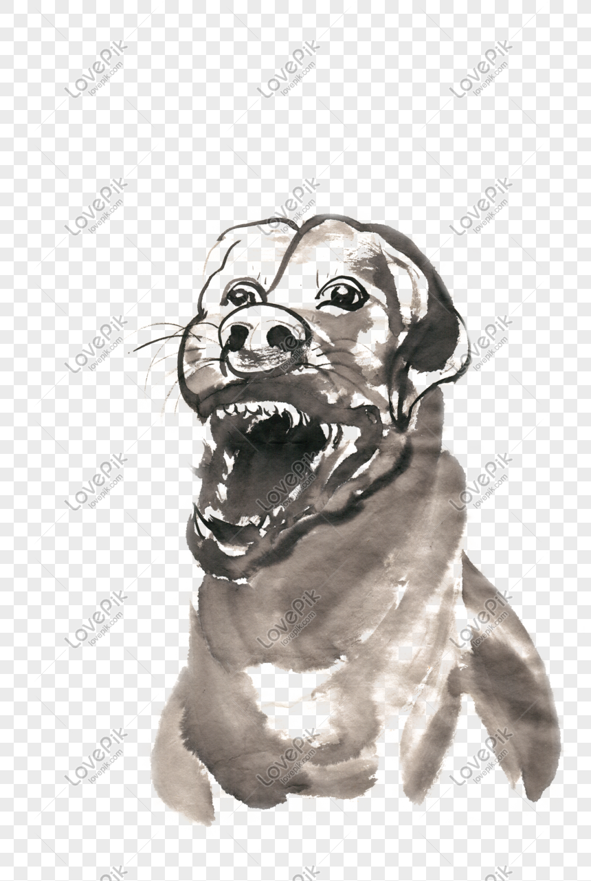 Hình ảnh Mở Miệng Con Chó Con Vẽ Mực Png Chất Liệu Miễn Phí PNG ...