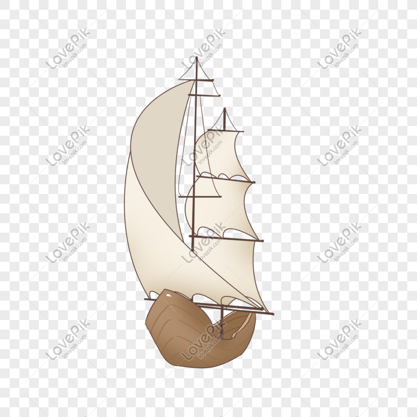 Hand drawn sailing boat illustration, Hand drawn, boat, sailboat png transparent background