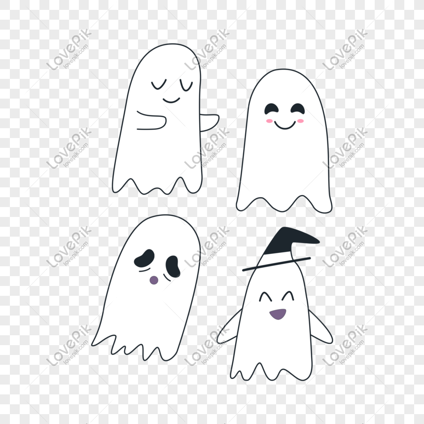Halloween Ghost Ghost Hand Drawn Illustration PNG Picture And ...
