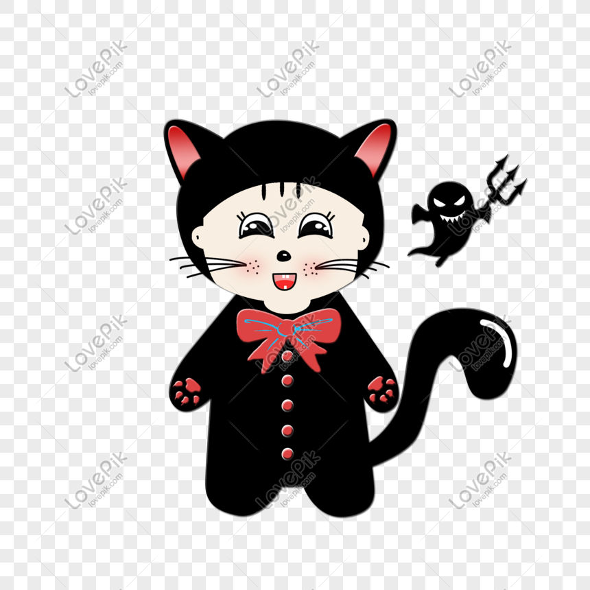 Hand Drawn Cartoon Cute Cat Girl PNG White Transparent And Clipart Image  For Free Download - Lovepik | 611277382