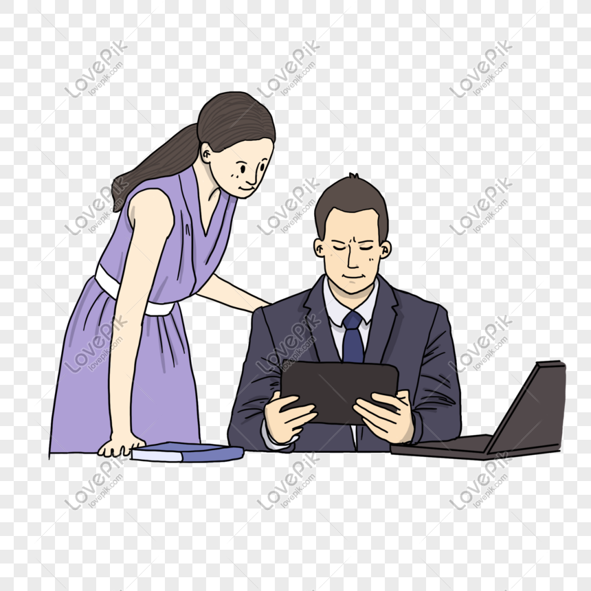 male office worker clipart