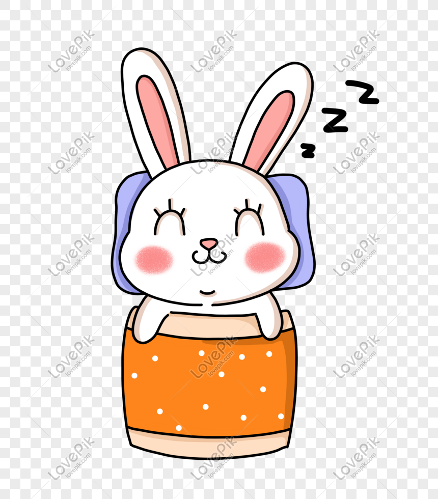 Sleeping Bunny PNG Transparent Images Free Download, Vector Files