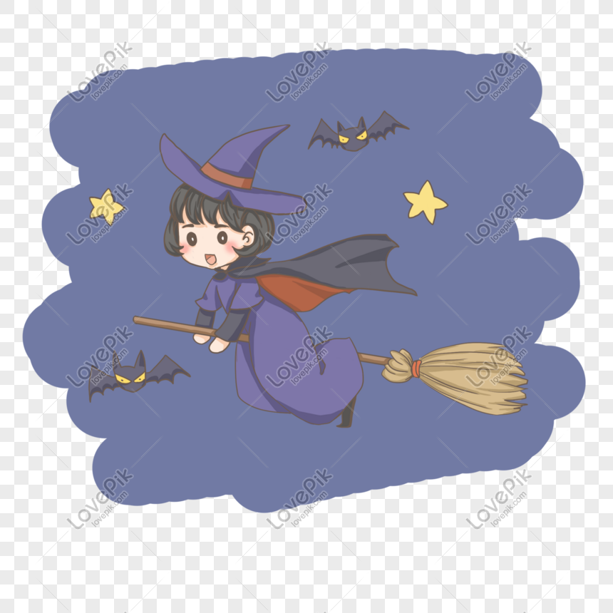 Bruxa dos desenhos animados dia das bruxas bonito kawaii anime