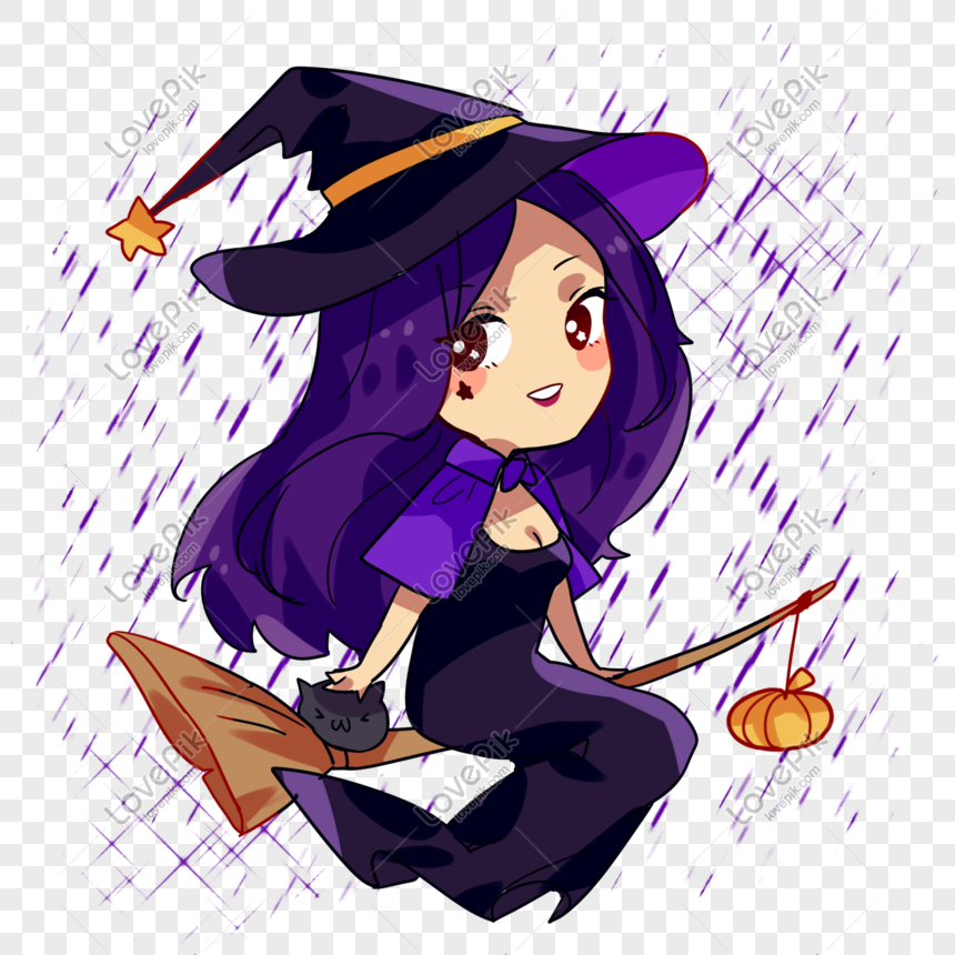 Beautiful Witch Flying Broom Poster PNG Image And Clipart Image For Free  Download - Lovepik | 611275448