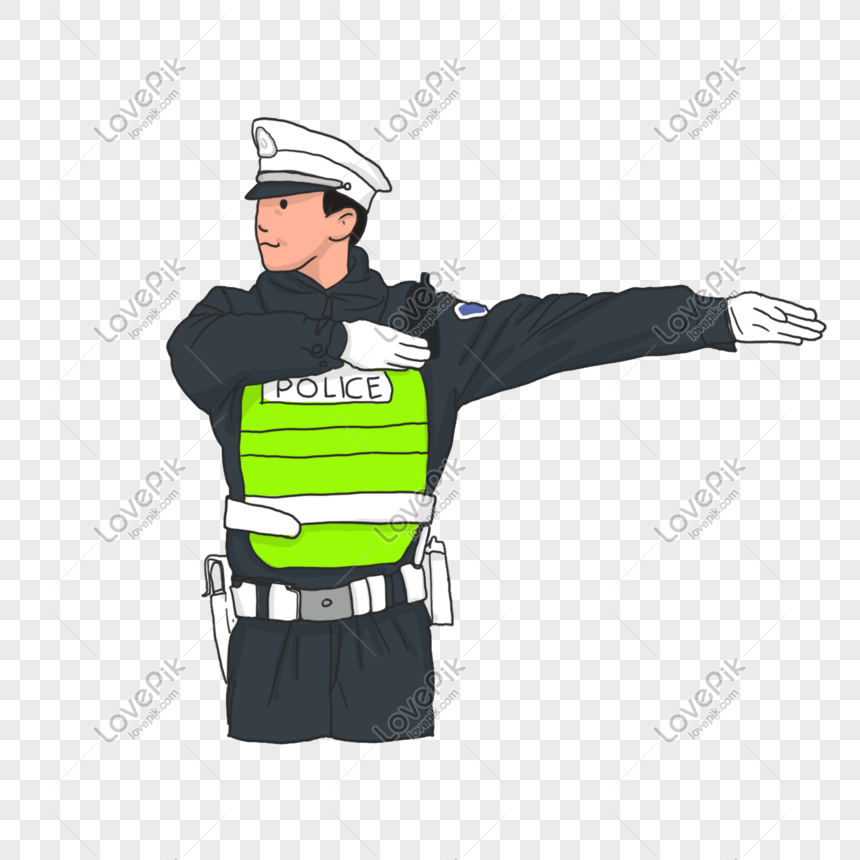 Ilustración Del Deber Del Oficial De Policía De Tránsito Con Un PNG  Imágenes Gratis - Lovepik