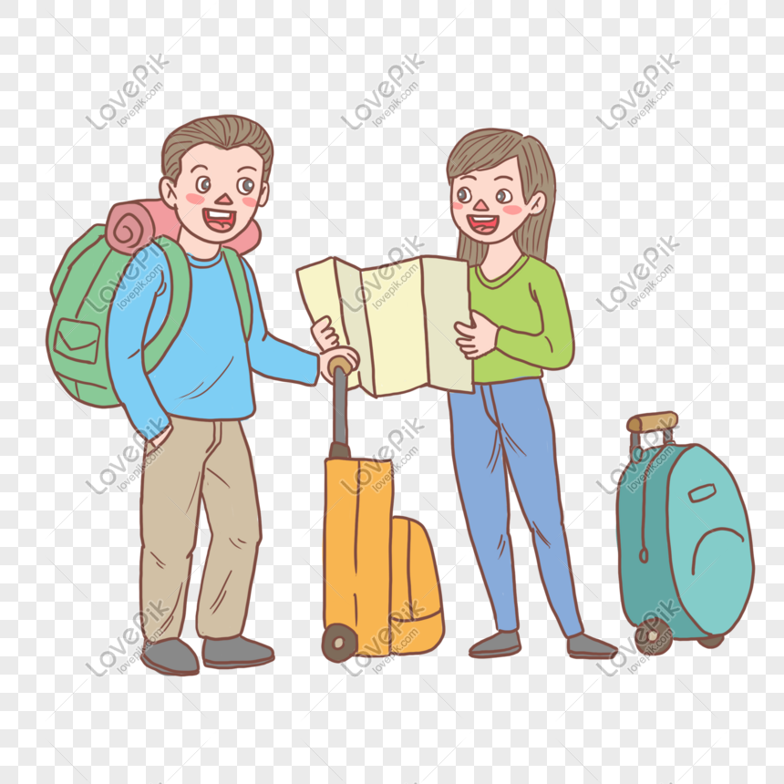 Tourist Couple Two People Hand Drawn Cartoon PNG Free Download And Clipart  Image For Free Download - Lovepik | 611288213