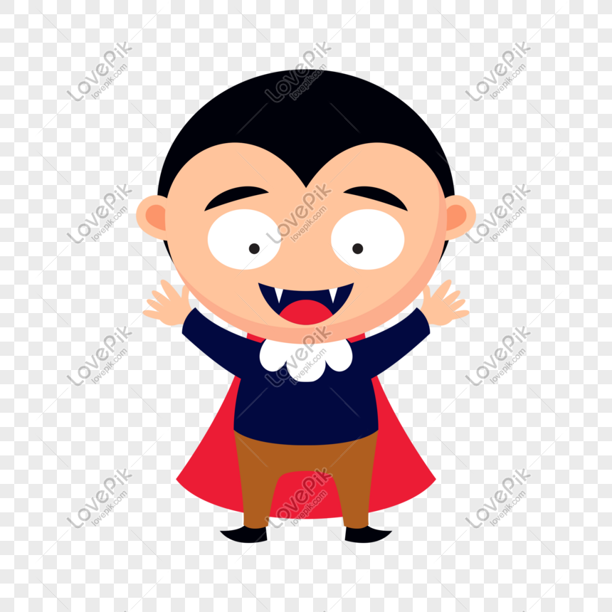 Cute Cartoon Hand Drawn Halloween Vampire Illustration PNG Picture And  Clipart Image For Free Download - Lovepik | 611291025