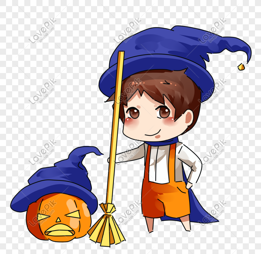 Halloween Magic Boy Cartoon PNG Transparent And Clipart Image For Free  Download - Lovepik | 611296116