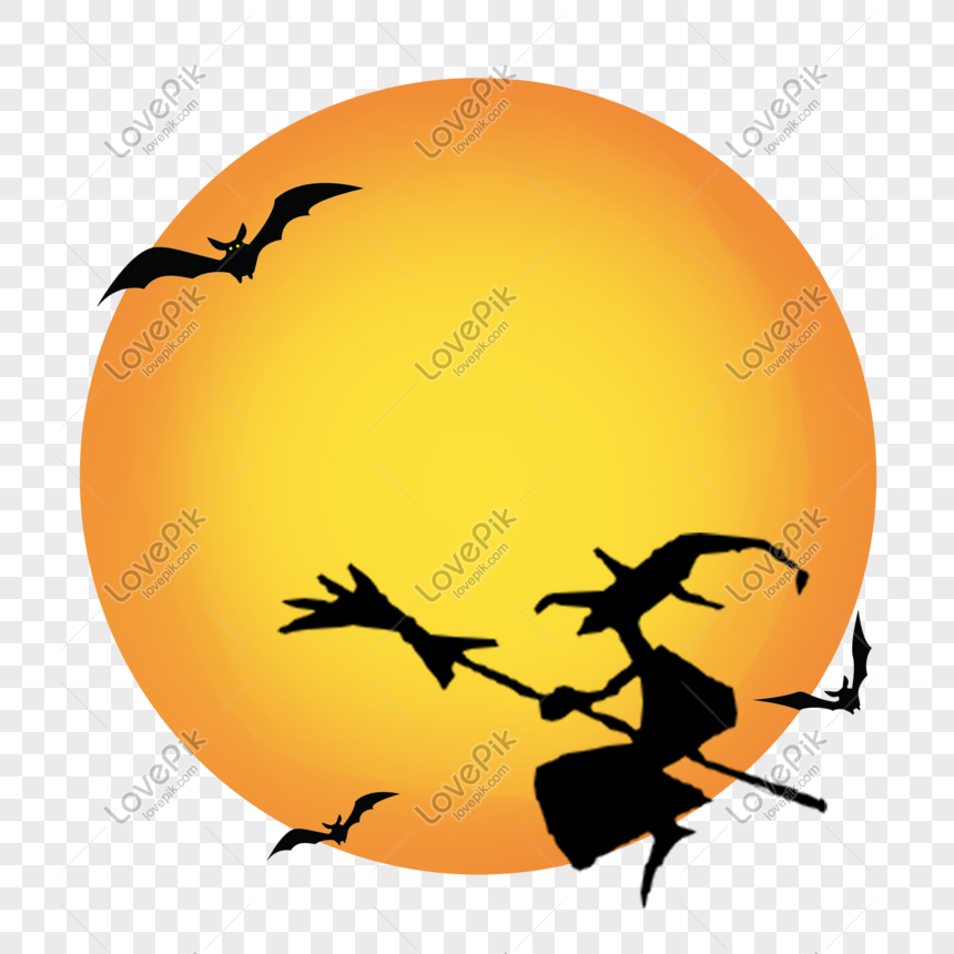 Noite De Halloween Morcego E Elementos Comerciais Lua PNG , Dia Das Bruxas,  Morcego, Moon Imagem PNG e PSD Para Download Gratuito