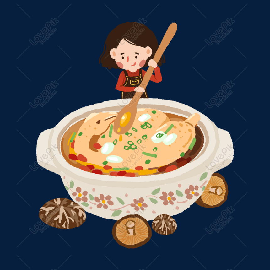 Autumn Health Chicken Soup Doll Cartoon Hand Drawn Illustration PNG Picture  And Clipart Image For Free Download - Lovepik | 611311175