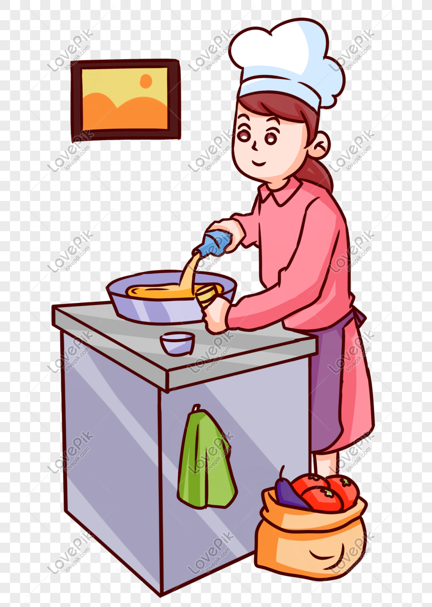 Mujer Cocinera Cocinando Y Condimentando Ilustración PNG Imágenes Gratis -  Lovepik