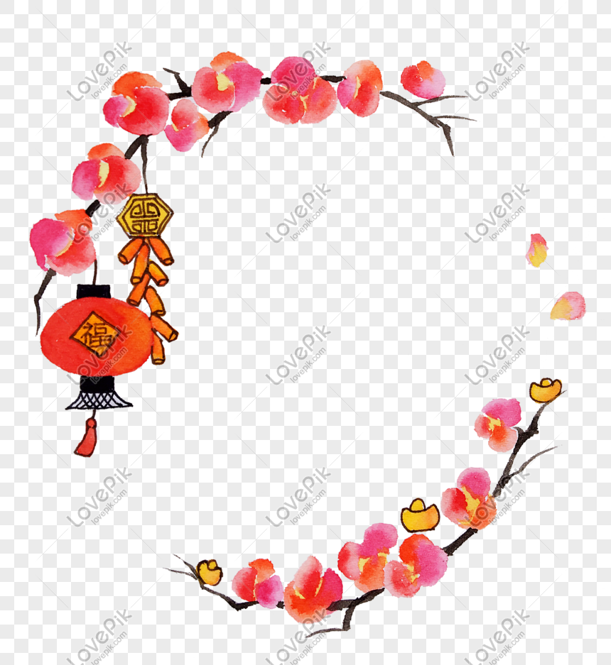 ペンダントランタン花枝装飾的なボーダーイラストイメージ グラフィックス Id Prf画像フォーマットpsd Jp Lovepik Com