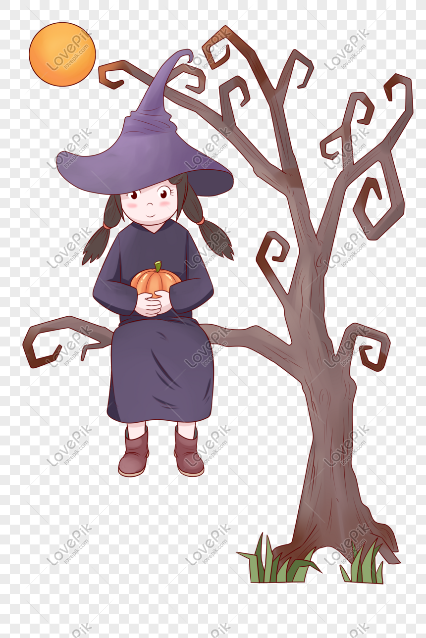 枯れ木の魔女少女イラストイメージ グラフィックス Id Prf画像フォーマットpsd Jp Lovepik Com