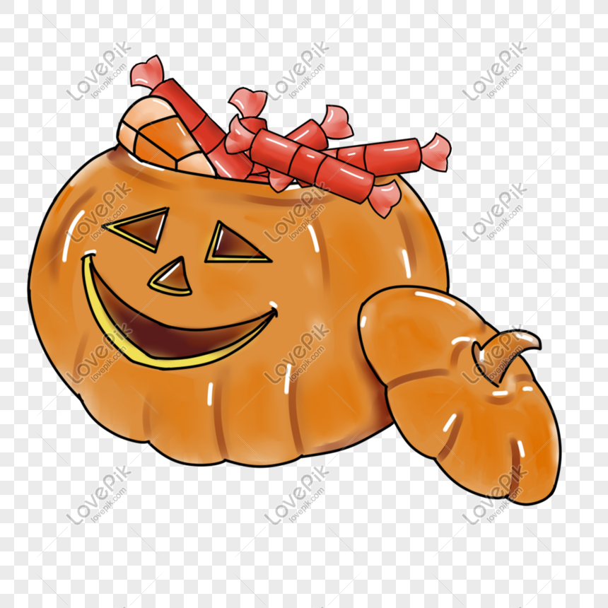 Pumpkin Candy Hand Drawn Illustration PNG Transparent Image And Clipart ...