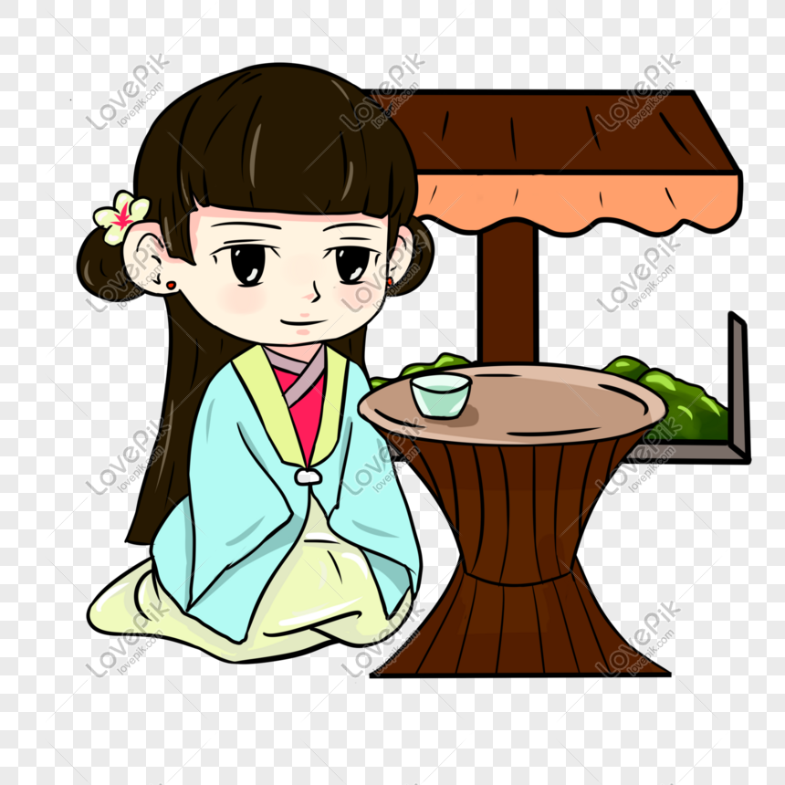 Чайный персонаж. Drink Tea Clipart.