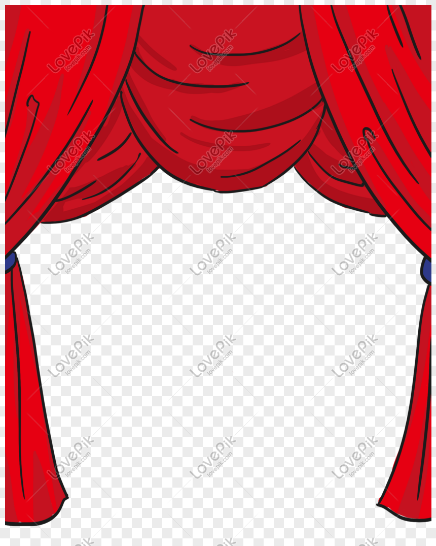 Performance Stage Kicks Off The Curtain Illustration PNG Picture And ...