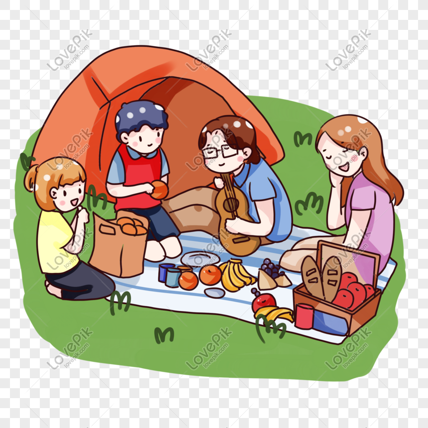 Với hình ảnh ngộ nghĩnh, gia đình của chúng ta vừa tay hoạt hình vừa cắm trại rất thú vị. Đây là một hoạt động lý tưởng cho gia đình bạn tận hưởng không khí mát mẻ và đoàn kết cùng nhau.