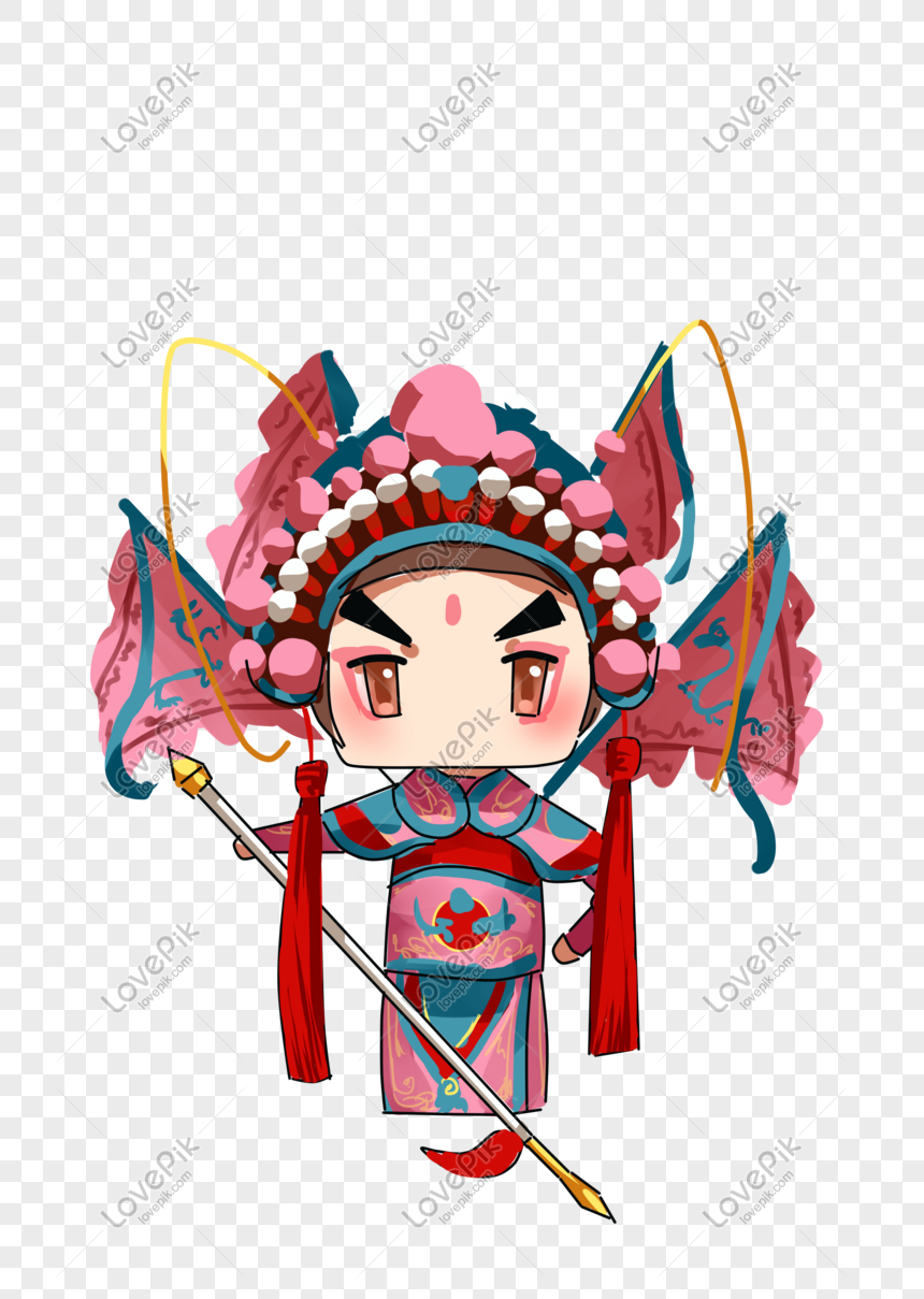 Peking Opera Character Horn Cartoon PNG Image Free Download And Clipart ...