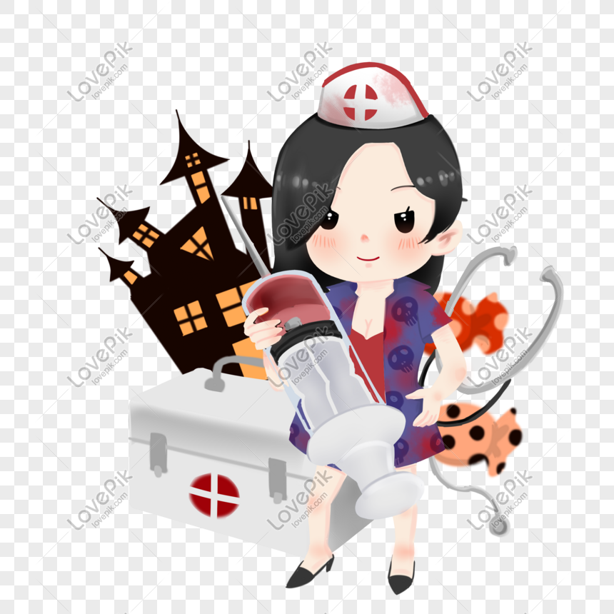 Cartoon Nurse Girl Giving An Injection Illustration PNG Transparent  Background And Clipart Image For Free Download - Lovepik | 611346790