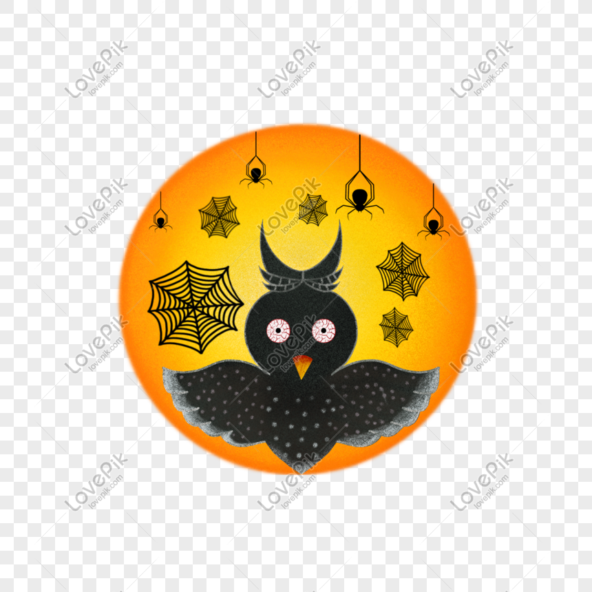 Halloween Burung Hantu Labah Labah Web Seram Gambar
