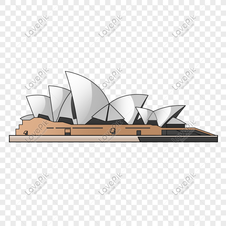Arsitektur Atraksi Ilustrasi Gedung Opera Sydney Gambar