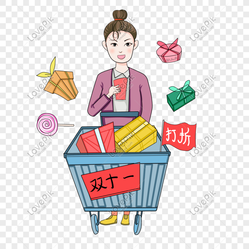 Discount Shopping Lady PNG Images With Transparent Background | Free ...