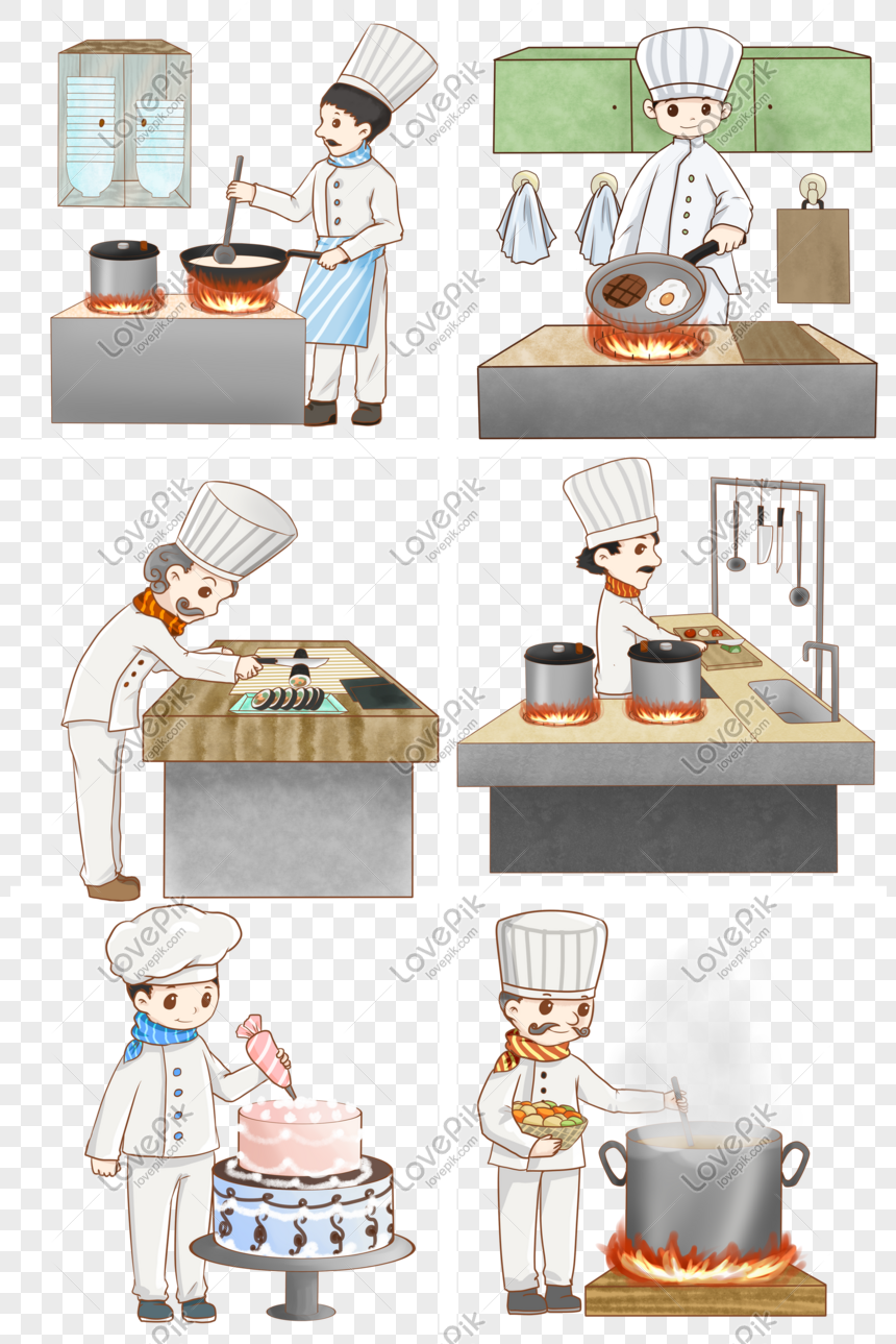 Ilustrasi Memasak Master Chef Digambar Tangan PNG Grafik Gambar Unduh Gratis Lovepik