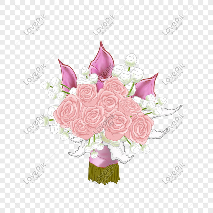 ロマンチックなピンクの花束の花のイラストイメージ グラフィックス Id 611353107 Prf画像フォーマットpsd Jp Lovepik Com